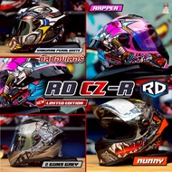 หมวกกันน็อค RD Random รุ่น CZR-BT ลายยอดฮิต 2026!! แถมฟรีชิวดำ ถุงคลุมหมวก Mummy ดำเงา XL 61 - 62 cm