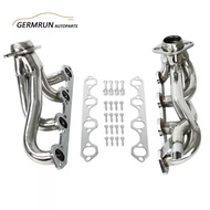 Shorty Stainless Exhaust Manifold Header For 87-96 Ford F150 / F250 / Bronco 5.8L V8 Engines