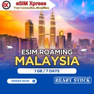 Auto Kirim 24 Jam eSIM Malaysia 1 GB Data | 7 Days | eSIM Roaming | eSIM Travel