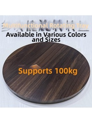 Rotating Display Turntable for Bonsai Walnut Color Simple Style