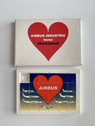 罕有中古 港龍航空Airbus機隊滑塊拼圖 Rare Vintage Dragon Air Airbus Aircraft Fleet Slide Puzzle Toy 空中巴士 國泰飛機玩具 航空收