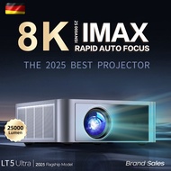 FintexPro 8K Projector LT5 Auto Focus 25000Lumen Intelligen Projector Smart Daytime Viewing 1500ANSI