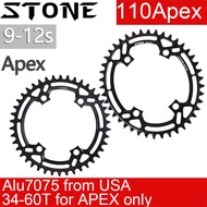 Stone Round Oval Chainring 110BCD for Apex Sram 4 Bolts 34 36 38 42T 44 46T 48 50T 54 56 58T 60 Road