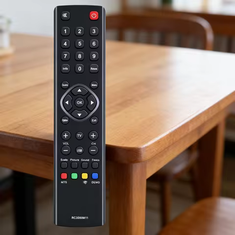 RC3000M11 Remote Control for TCL Kalley Rca Challenger TV Replacement Black Universal Remote Control