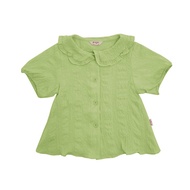 3Second Kids Blus Lengan Pendek Renda Anak Perempuan Ruffled Blouse Short Sleeve C010523