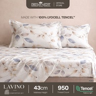 Dreamynight Home Lavino 100% TENCEL™ Lyocell Bedsheet 4in1 Set 43cm Height 950TC Soft Cooling Fitted