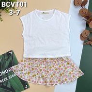 [Genuine] 3/7 T-shirt skirt set with exchange supported