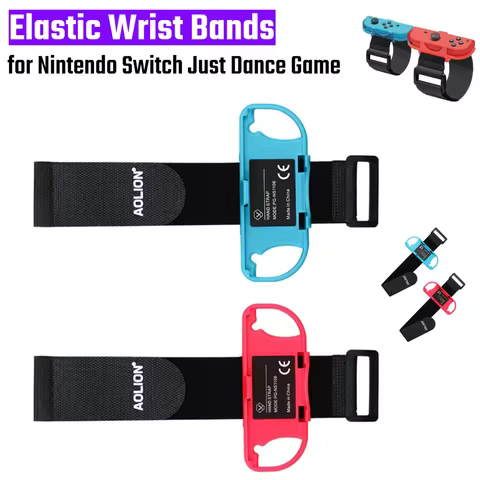 1 Pair Elastic Dance Wrist Bands Adjustable Wristband Hand Straps for Nintendo Switch Just Dance Gam