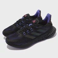 adidas 慢跑鞋 4DFWD Pulse 運動 反光 男女鞋 愛迪達 情侶款 4D科技 避震 穿搭 黑 紫 Q46452 23.5cm BLACK/PURPLE