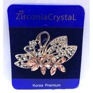 Premium Zircon Crystal Brooch - 0230