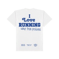 [ Rough Cut ]  Proud Problem Runner T-Shirt® /White