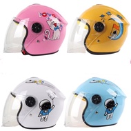 Cartoon Kids Motorcycle Protection Safety Helmet Half Helmet Topi Keledar Kanak-Kanak