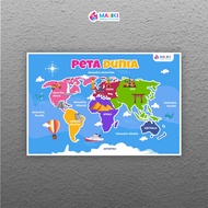World Map Educational Poster