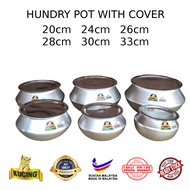 Cap Kucing Aluminium Hundry Pot With Cover Periuk Hundry Aluminium Tebal Melayu India Saji Kenduri (