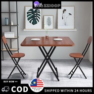 【ZZIOOP】Lightweight Portable Table for 4 – Foldable Square Design, Perfect Outdoors