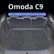 For Omoda C9 TPE Trunk Mat Special Trunk Mat Car Waterproof Floor Mat Floor Mat Full Surround Interi