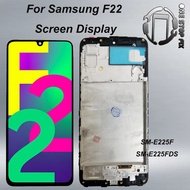 OLED for Samsung F22 E225F LCD Display Screen Touch Panel Digitizer With Frame Assembly AJII
