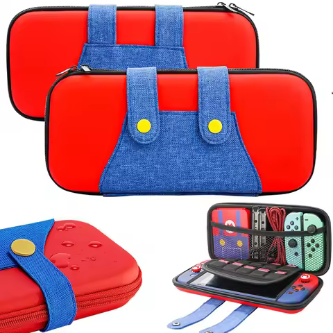 Switch Case Compatible with Nintendo Switch/OLED Cute Portable Switch Carrying Case 10 Game Holders 