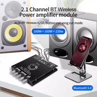 zk-ht21 power amplifier 160wx160w+220w 2.1- channel stereo bluetooth
