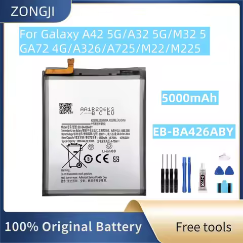 New Battery 5000mAh EB-BA426ABY BA426ABY Battery For Galaxy A42 BA426 Genuine Replacement Phone Batt