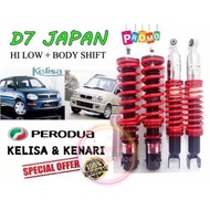 D7 KENARI KELISA HI LOW BODY SHIFT ADJUSTABLE ABSORBER SET