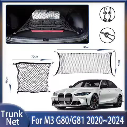 Wear-resistant Car Trunk Net For BMW M3 G80/G81 2020 2021 2022 2023 2024 Convenient Elasticity Nylon