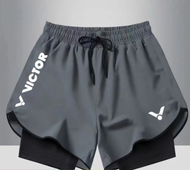 2023 New Victor Badminton Pants for Men and Women Sports Shorts with Quick Drying and Sweat-absorbing Fabric Double Layer Inner Lining