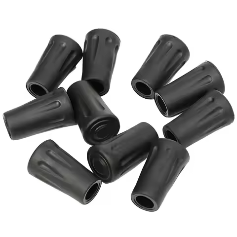 1 piece -Anti slip rubber sleeve hiking pole shock-absorbing and wear-resistant pointed sleeve foot 
