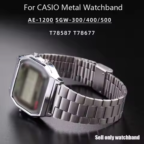 Fine steel Watchbands For CASIO watches A158/159 A168 A169 /B650 AQ230/ 700 F91 AE1200 metal strap 1