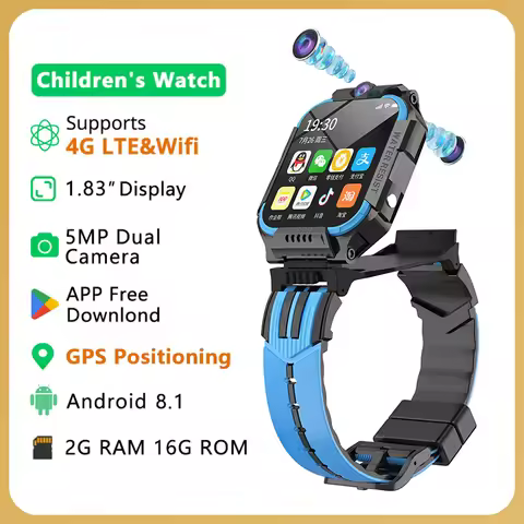 4G Children's Smart Watch SIM Card Video Call Camera GPS Android Bluetooth Child Kids Smartwatch Sup