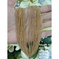 9K gold Necklace Split Rattan Pattern italy 375