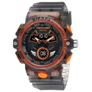 SMAEL Dual Display Sports Watch Multifunctional Luminous Waterproof Electronic Digital Watch for Men