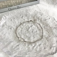 【日本直送 名牌中古包】Christian Dior 克裡斯汀‧迪奧 手鍊 銀色 CD vintage 古董 syefv4