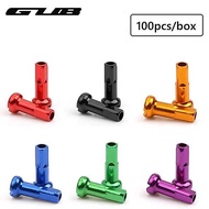 GUB 100Pcs Bicycle Spoke Nipples 14Mm MTB Road Bike Rim Cap Bicycle 14G/2Mm Spoke Cover Bicycle