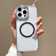 Shining Lens Frame Transparent Phone Case For Vivo Y300 Y200 Y29 Y28 Y27 Y22 Y19 Y37 Y36 Y35 Y33 Y31