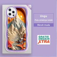 Casing hp Infinix Hot 20s 30i 30 40 40i 50 Pro Plus 50i smart 9 Painted Mountain Peak 3D Soft Case C
