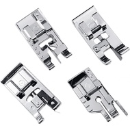 4pcs Sewing Machine Presser Foot Set: 1/4 inch Quilting, Stitch in Ditch & Overlock Presser Foot for