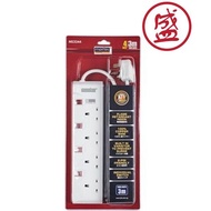 Morries 4 Way Extension Cord with Surge Protector 3m
