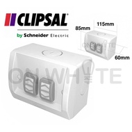 CLIPSAL WEATHER PROOF SWITCH 2GANG 16A / W/PROOF SW 2G ( By SCHNEIDER Electric )