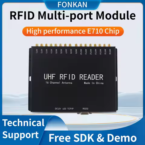 UHF RFID Long Range Reader Connecting Multiple Antennas UHF RFID Tag Reader for Warehouse Management