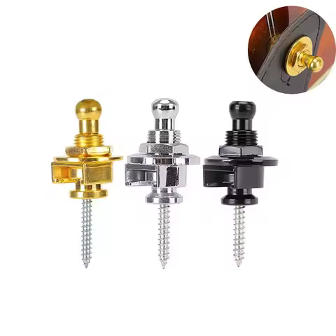 Guitar Bass Strap Lock Skidproof StrapLock Locking Metal Security Locking Buttons Pins for Acoustic 