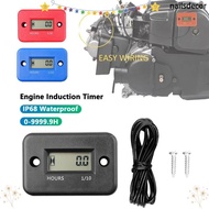 NAILSDECOR Engine Hour Meter, Waterproof LCD Screen Inductive Hour Meter, Easy Installation Vibratio