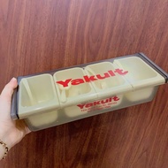 Yakult Gifts, 4-Compartment Spices, Sturdy duy Tan Plastic topping Set