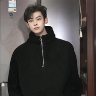 Mesh Original Quality 96038 Black 33 Yuan M to 3XL (Weight 420g, Half Zipper Sweatshirt)
