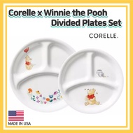 Corelle x Winnie the Pooh Divided Plates Set /Corelle USA set/ Kids/Triple plate /Baby Food Tableware Set/Diet Tableware/Corelle set/ Winnie the Pooh Kitchen