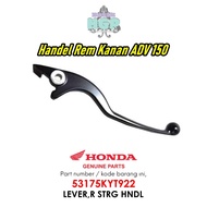 ADV 150 Front Brake Handle, Lever, R Strg Hndl Original AHM - 53175KYT922