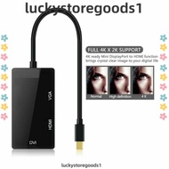 LUCKYSTOREGOODS1 DP to HDMI/DVI/VGA Converter, 1080P Display Port 3 in 1 Converter, High Quality Mini Cable For Computer Adapter Cable Suitable For 4k Laptops And Desktops