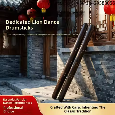 35cm Solid Wood Drum Mallet Lion Dance Big Drum Stick