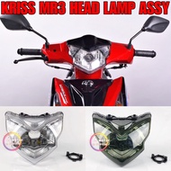 MODENAS KRISS MR3 ( DISC ) HEAD LAMP CLEAR SMOKE KRISS110 MR EURO LAMPU DEPAN LED BULB MENTOL BRAKE 