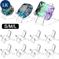 LK Mini Acrylic Easel Display Stands - Desk Organizers Phone Stand Card Holder - Mineral Agate Cryst